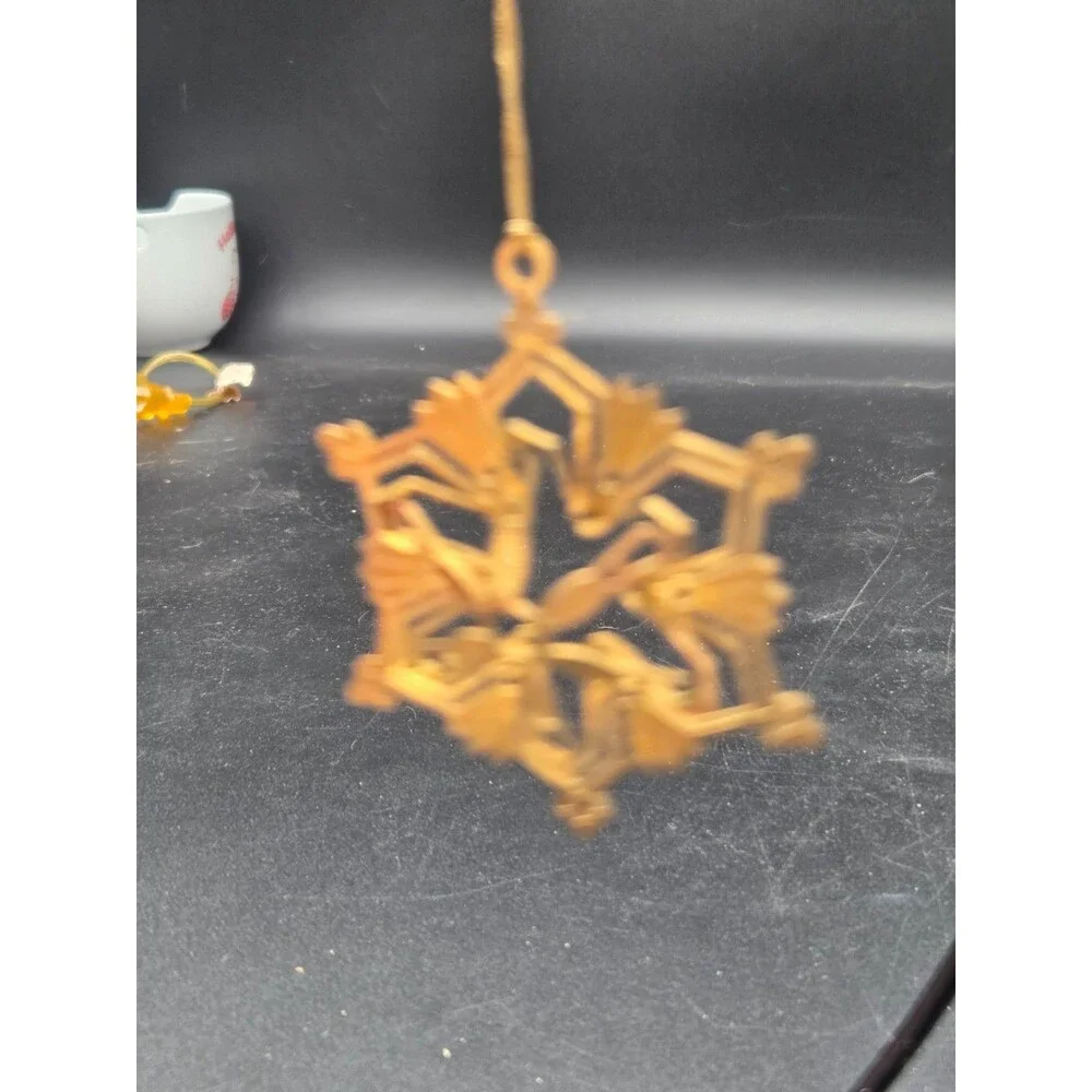 Tamerlane Collection Christmas Ornament 24kt Gold Finish With Box 2.5 inches